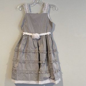 MONNALISA*Silver Taffeta Party Dress*Age 8 $417